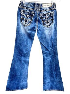 Rock Revival Women's Blue Bootcut Jeans Size 27
